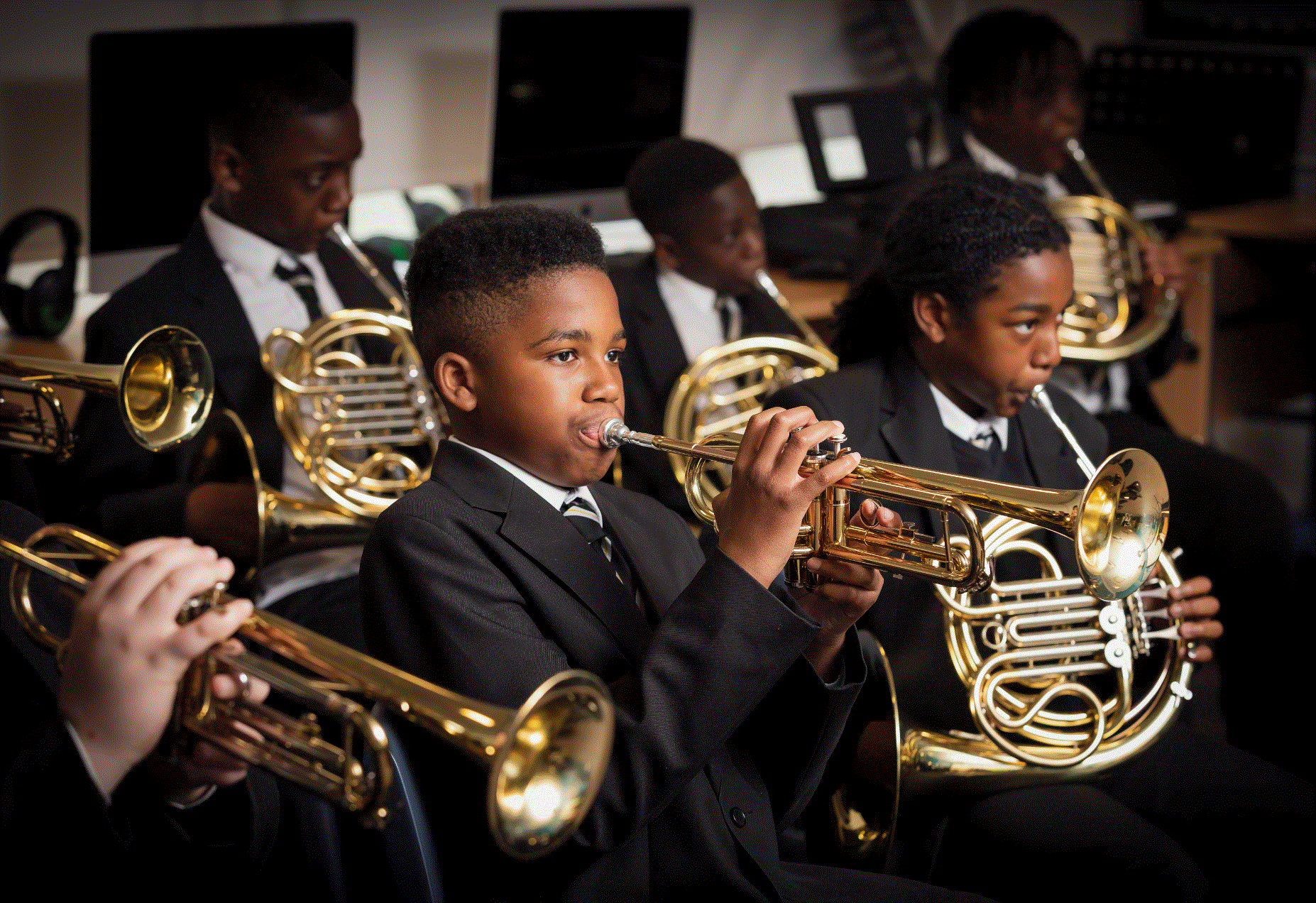Pupils taking part in opportunities at Trinity Secondary